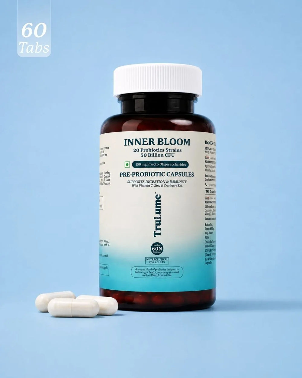 Inner Bloom Pre-Probiotic Capsules | Gut Health & Immunity Support